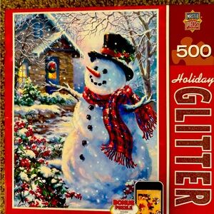 Six puzzles of various sizes Christmas to flowers to buttons.
